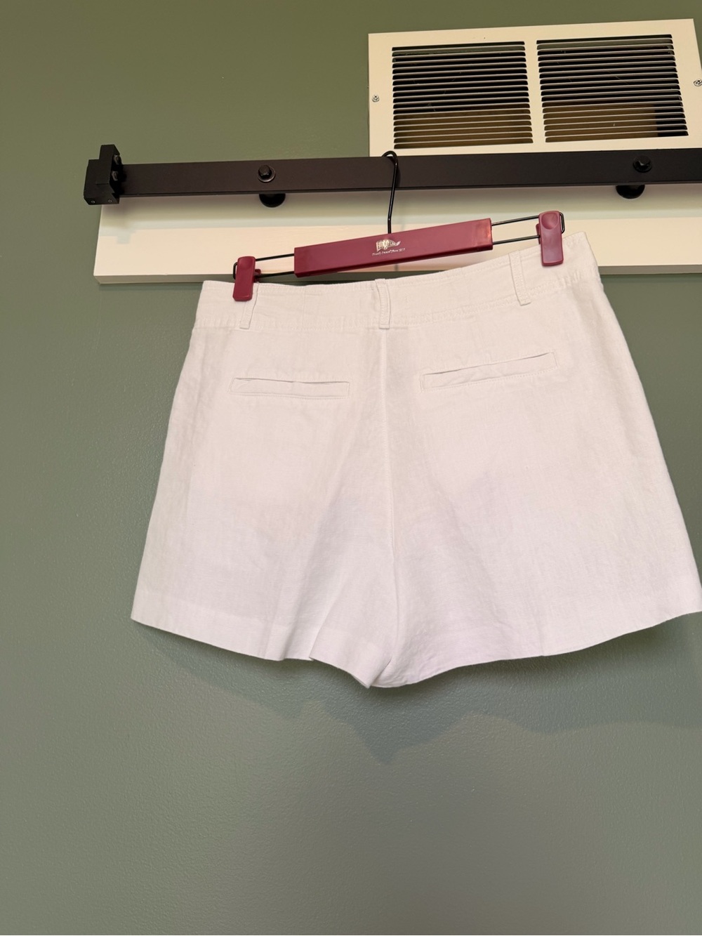 Madewell White High-Waist Linen-Blend Shorts - Picture 3 of 6